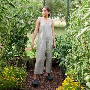 Linenfox Hai jumpsuit XL natural linen cropped